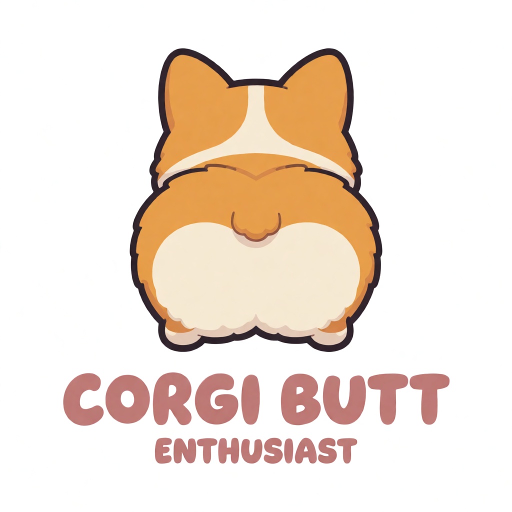 Corgi Butt Enthusiast cute corgi t-shirt design