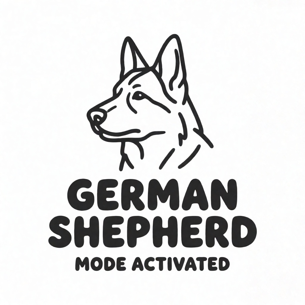 German Shepherd Mode Activated Good Dog t-shirt design