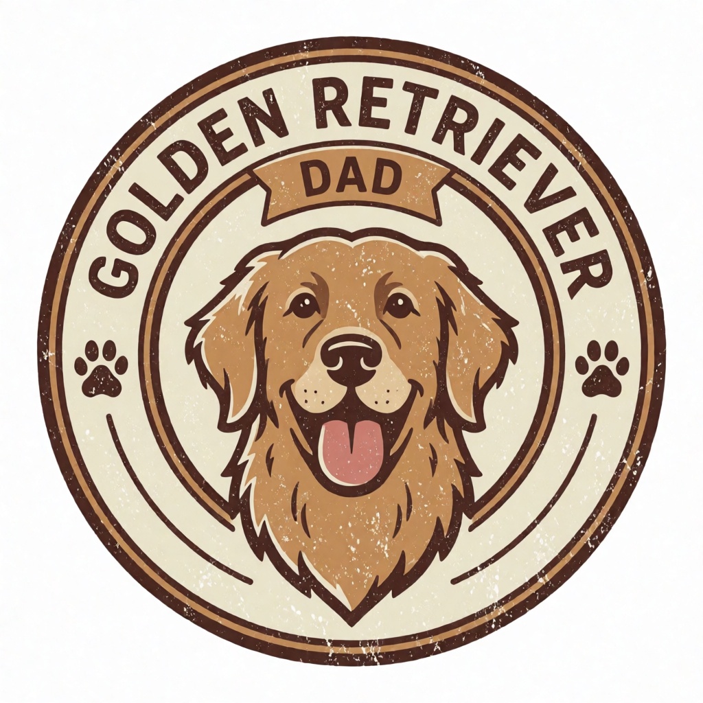 Golden Retriever Dad design preview