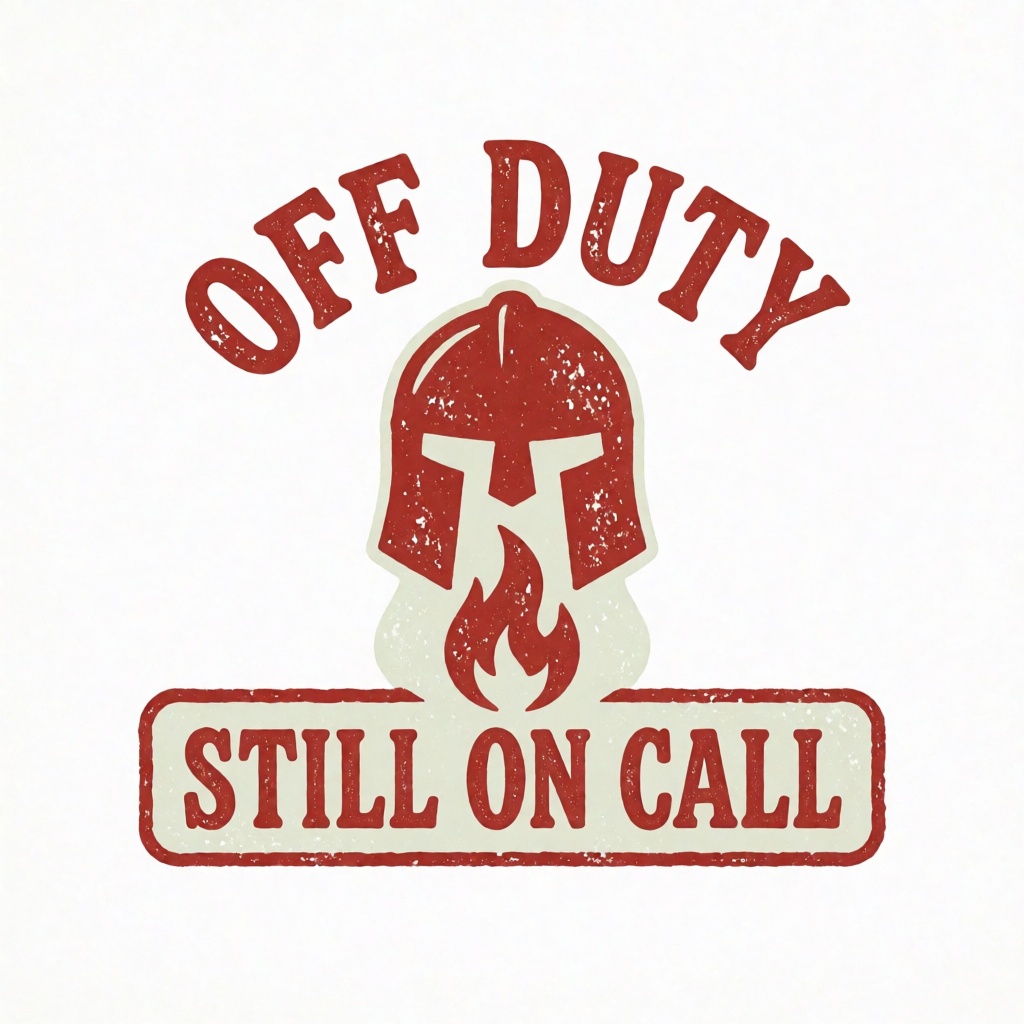 Off Duty, Still On Call The Firehouse t-shirt design