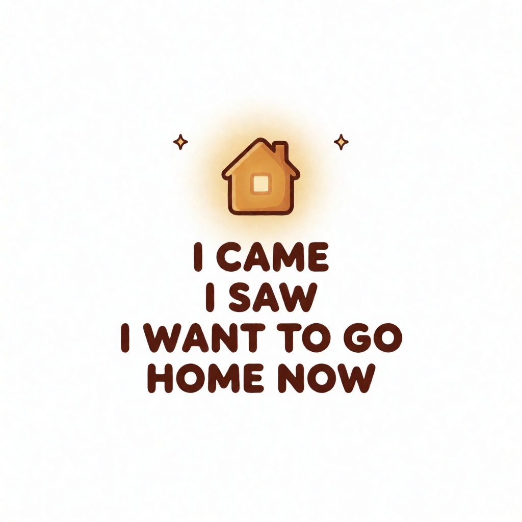 I Came, I Saw, I Want to Go Home Indoor Voice t-shirt design