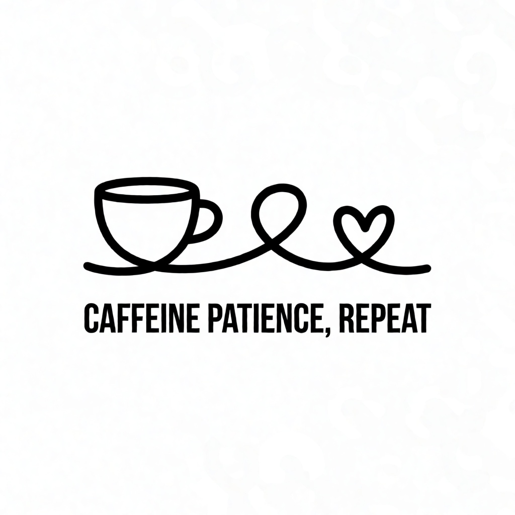 Caffeine, Patience, Repeat Scrubs & Sarcasm t-shirt design