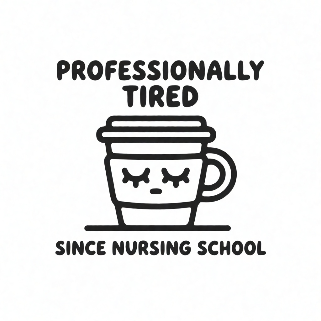 Professionally Tired nurse design preview