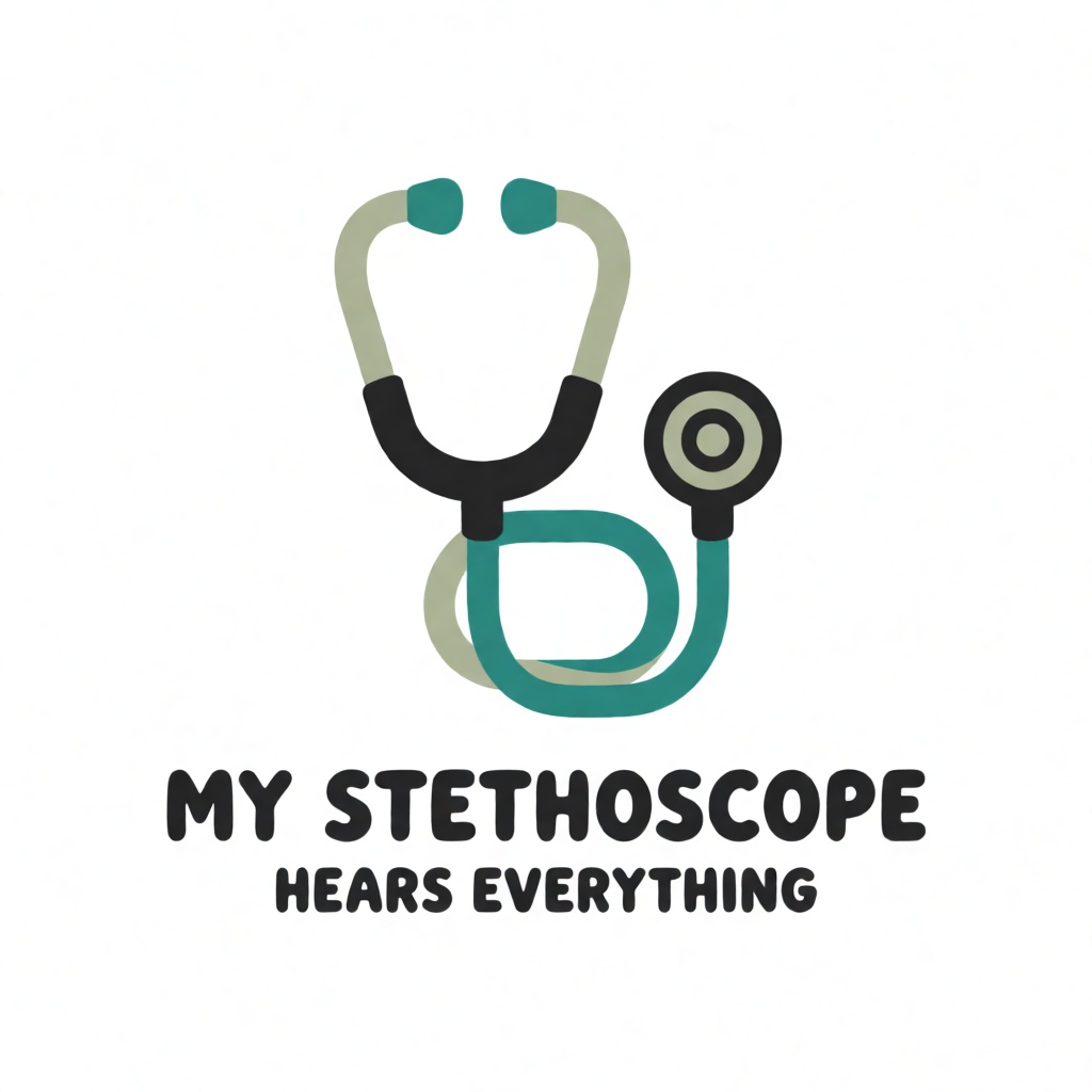 My Stethoscope Hears Everything Scrubs & Sarcasm t-shirt design