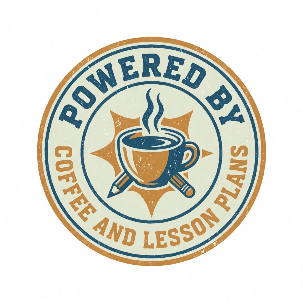 Powered by Coffee and Lesson Plans teacher design preview