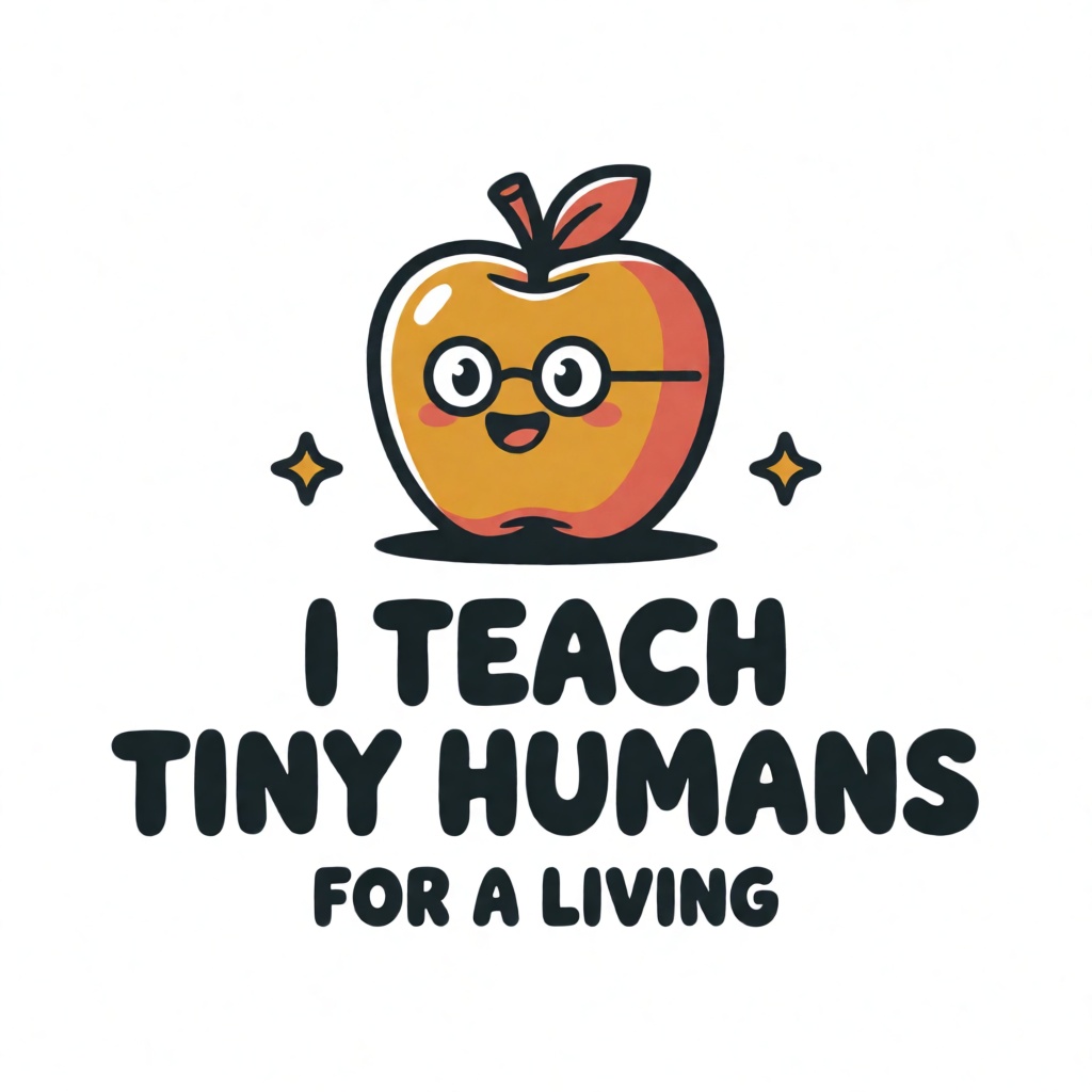 I Teach Tiny Humans for a Living Teacher's Lounge t-shirt design
