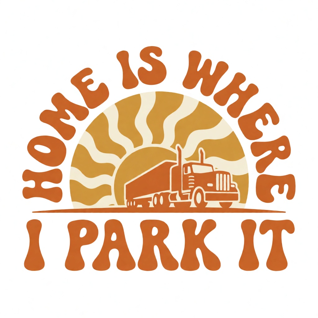 Home Is Where I Park It trucker design preview